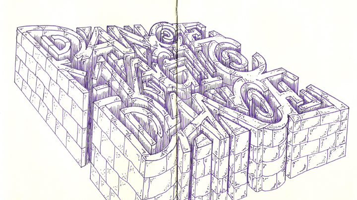 sketchy letters